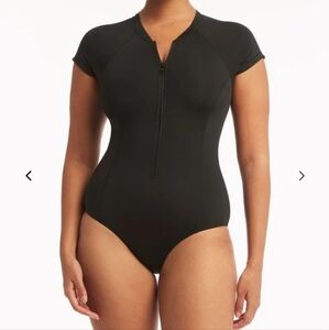Black Women's One Piece Swimsuit